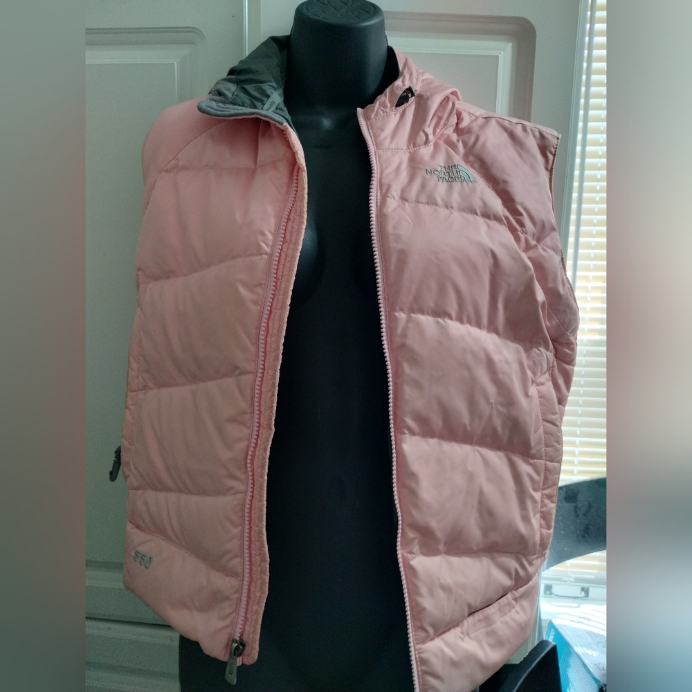 The North Face Women's Pink Puffer Vest - Picture 1 of 8